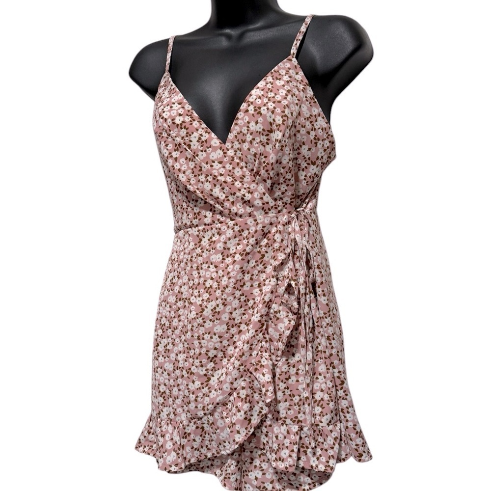 Princess Polly Pink Floral Wrap Sleeveless Lightweight Shorts Romper Womens sz 6 - Picture 4 of 14